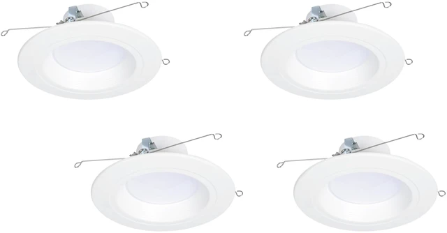 Main image of RL 5/6 in LED Recessed Light Trim Selectable Color Temperature 2700K 3000K 3500K 4000K 5000K Dimmable Dim to Warm 600 Lumens Wet Location Indoor Outdoor Retrofit Downlight RL56069FSD2W1EWH