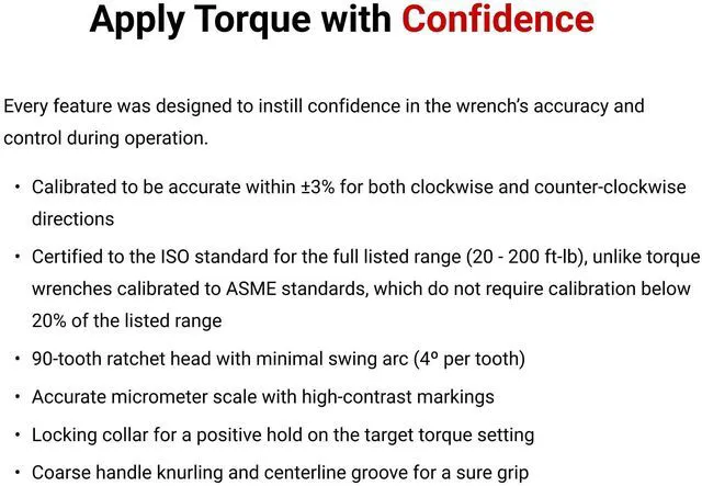 Alt view image 4 of 7 - 1/4 Inch Drive Micrometer Torque Wrench | TRQ50402 (20 - 200 in-lb), Dual-Direction, Certificate of Calibration