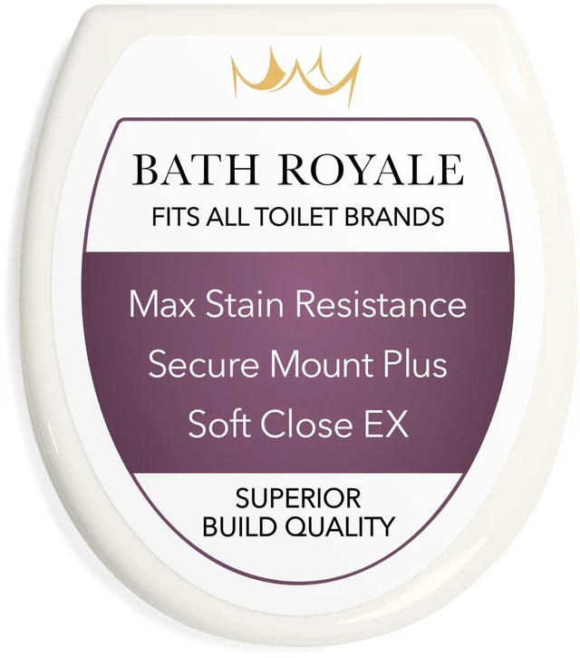 Main image of Round Toilet Seat Replacement with Cover BR500-01 Slow Close, Heavy Duty Sturdy, Stain-Resistant, No Jiggle and Easy to Clean, Fits All Toilet Brands, Executive Series - Biscuit/Linen
