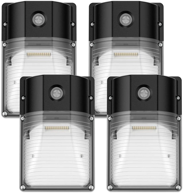 Main image of 30W LED Wall Pack Light with Dusk to Dawn Sensor, 3600LM, 5000K Daylight, 120Vac Led Porch Lights, IP65 Waterproof Outdoor Security Lighting for Garage Warehouse Garden, ETL Certified, 4 Pack