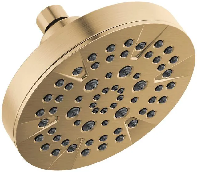 Main image of 5-Setting Champagne Bronze Shower Head with High Pressure Spray, 6 Inch Round Shower Head, Showerheads, 1.75 GPM Flow Rate, Champagne Bronze 52535-CZ