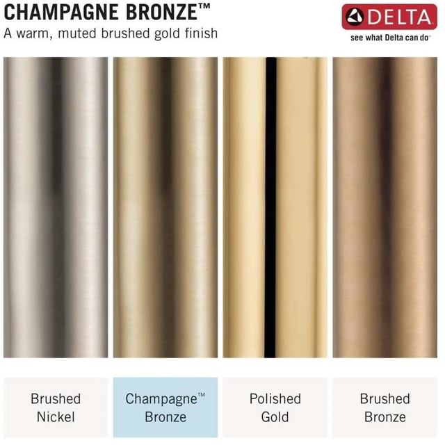 Alt view image 5 of 7 - 5-Setting Champagne Bronze Shower Head with High Pressure Spray, 6 Inch Round Shower Head, Showerheads, 1.75 GPM Flow Rate, Champagne Bronze 52535-CZ