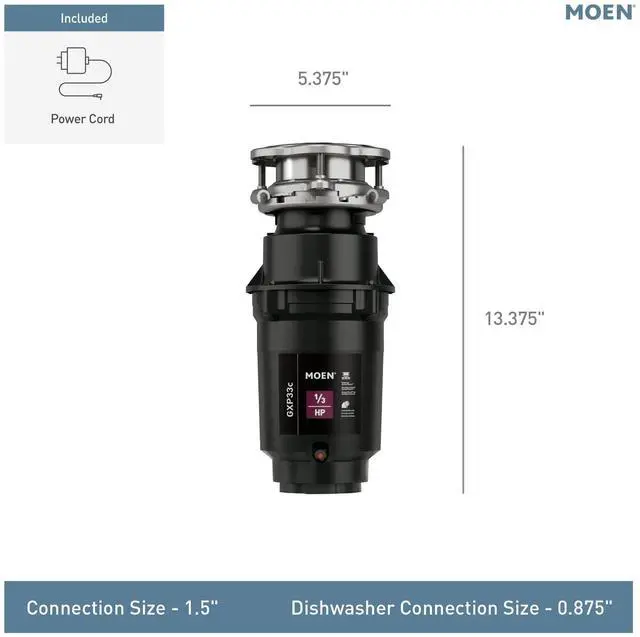 Alt view image 3 of 7 - GXP33C Lite Series PRO Compact Garbage Disposal Power Cord