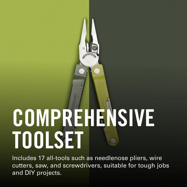 Alt view image 2 of 7 - Rebar Multi-Tool, Replaceable Wire Cutters and Saw, Mossy Slate Full-Size Pliers, Replaceable Wire Cutters, Saw & Scissors for EDC & Work