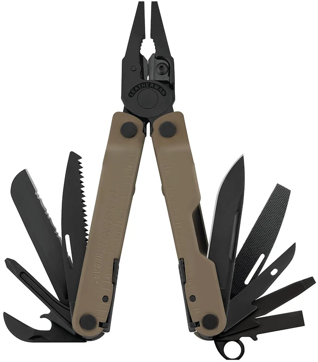 Main image of Rebar Multi-Tool, Replaceable Wire Cutters and Saw, Coyote Tan Full-Size Pliers, Replaceable Wire Cutters, Saw & Scissors for EDC & Work