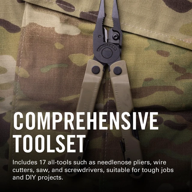 Alt view image 2 of 7 - Rebar Multi-Tool, Replaceable Wire Cutters and Saw, Coyote Tan Full-Size Pliers, Replaceable Wire Cutters, Saw & Scissors for EDC & Work