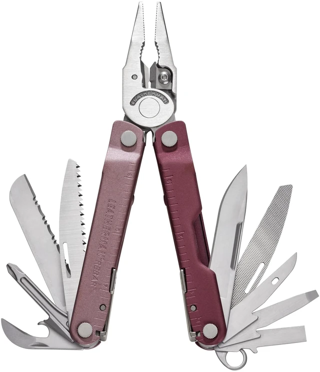 Main image of Rebar Multi-Tool, Wire Cutters and Saw, Heathered Cranberry Full-Size Pliers, Replaceable Wire Cutters, Saw & Scissors for EDC & Work