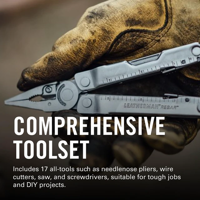 Alt view image 2 of 7 - Rebar Multi-Tool, Replaceable Wire Cutters and Saw, Stainless Full-Size Pliers, Replaceable Wire Cutters, Saw & Scissors for EDC, Work & Outdoors