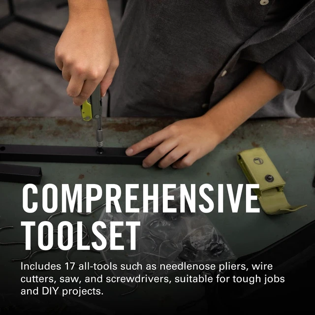 Alt view image 2 of 7 - Rebar Multitool with Premium Replaceable Wire Cutters and Saw, Black