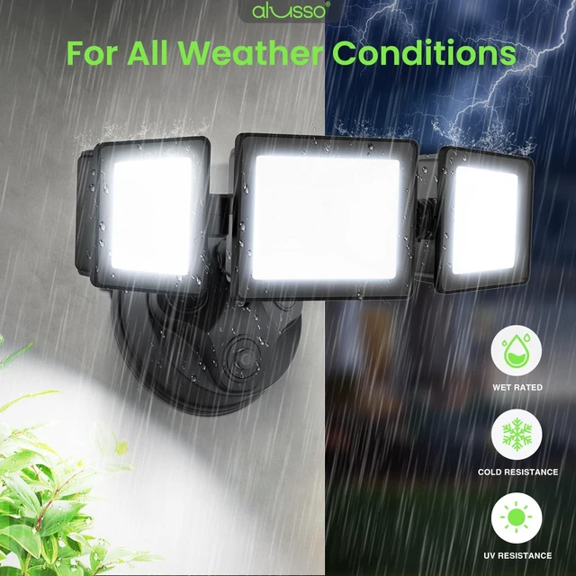 Alt view image 6 of 7 - Dusk to Dawn Outdoor Lighting 40W 4000LM 3CCT 3000K/4000K/6000K 120V Dusk Till Dawn Outdoor Light, IP65 Flood Lights Outdoor ETL Listed Dusk to Dawn Hardwired for House Yard Walkway Black 2PCS