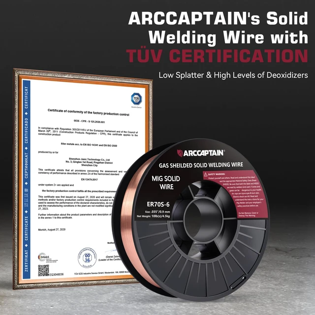 Alt view image 3 of 7 - MIG Welding Wire ER70S-6.035" 10LB x 2 Smooth Wire Feeding, Stable Arc, Low Spatter & Clean Weld Beads for Mild Steel Fabrication