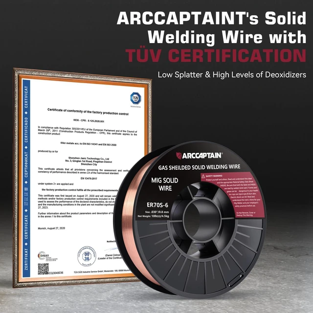 Alt view image 3 of 7 - MIG Welding Wire ER70S-6.030" 10LB x 2 Smooth Wire Feeding, Stable Arc, Low Spatter & Clean Weld Beads for Mild Steel Fabrication