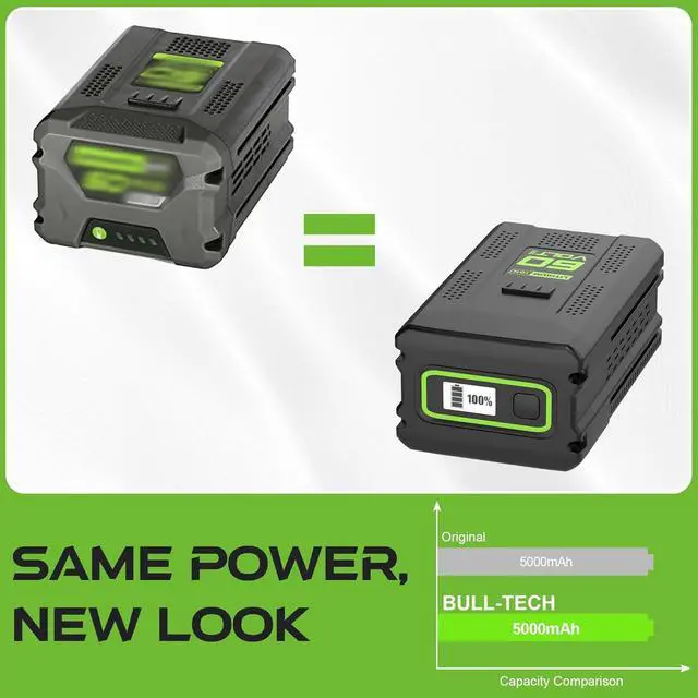 Alt view image 2 of 6 - 60V Battery Replacement for Greenworks Pro 60V 5.0AH Hours Rechargeable Lithium Ion Battery,Compatible with All Power 60V Greenworks Cordless Power Tools