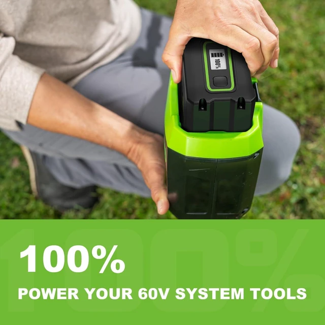 Alt view image 4 of 6 - 60V Battery Replacement for Greenworks Pro 60V 5.0AH Hours Rechargeable Lithium Ion Battery,Compatible with All Power 60V Greenworks Cordless Power Tools