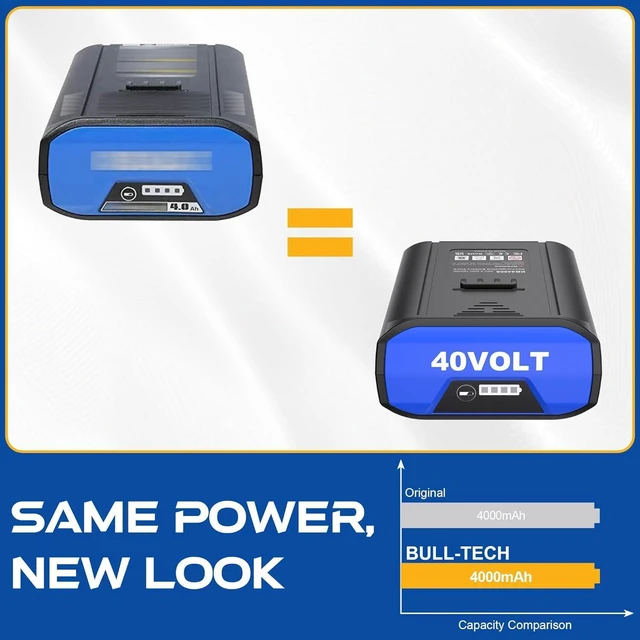 Alt view image 3 of 7 - 40V 4000Mah Battery Replacement for Kobalt 40V 4.0ah Rechargeable Lithium Ion Cordless Power Equipment Battery,Compatible with All Kobalt 40V max Team Tools