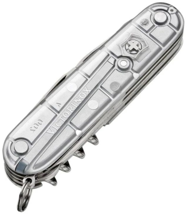 Alt view image 2 of 7 - Huntsman Swiss Army, 15 Functions Pocket Knife, Silver Tech Swiss Made Multi-Tool with Wood Saw, Scissors & Screwdriver Compact Design for Camping, Hiking and Daily Carry
