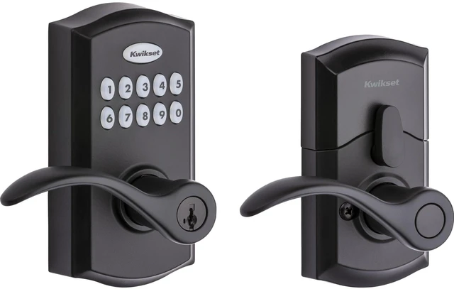 Main image of 955PML-514S Pembroke Lever Commercial Grade Electronic Smartcode Lever Lock with SmartKey Iron Black Finish