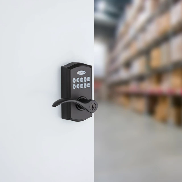 Alt view image 3 of 7 - 955PML-514S Pembroke Lever Commercial Grade Electronic Smartcode Lever Lock with SmartKey Iron Black Finish