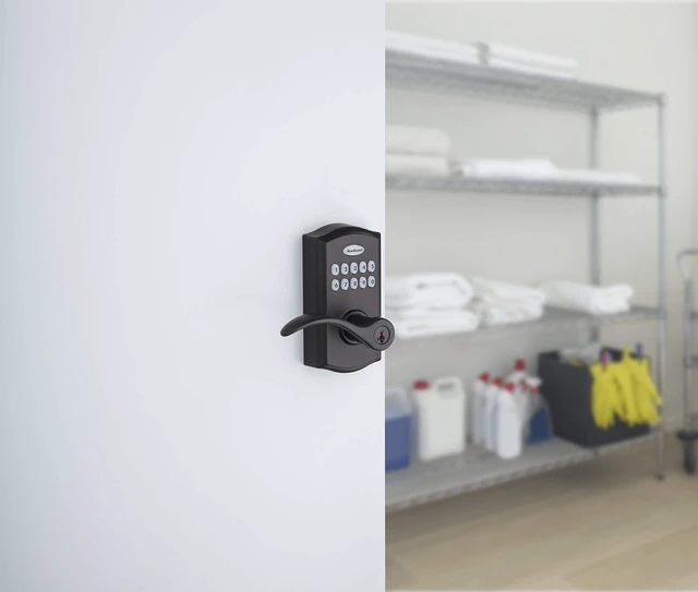 Alt view image 4 of 7 - 955PML-514S Pembroke Lever Commercial Grade Electronic Smartcode Lever Lock with SmartKey Iron Black Finish