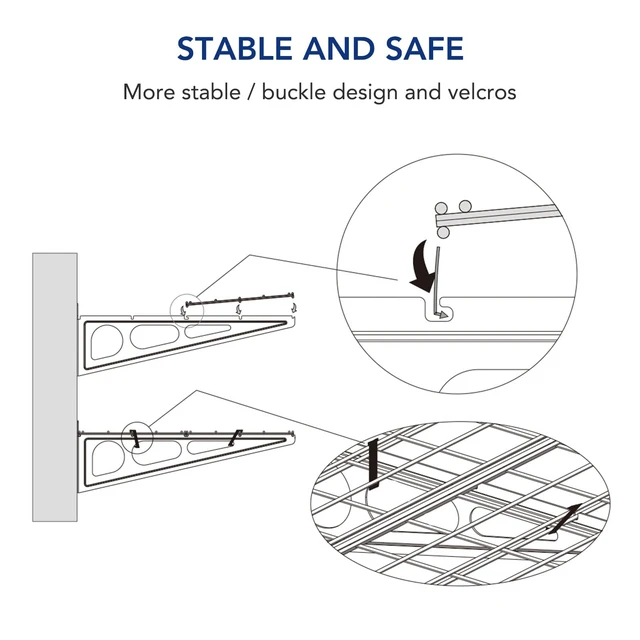 Alt view image 6 of 7 - 2-Pack 1x3 ft Garage Wall Shelving, Include 8 Bike Hooks, Black Wall Shelf Garage Organization System w/Bike Hangers, Storage Rack, Floating Shelves, 300 lbs Weight Capacity, Classic Series