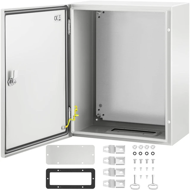 Main image of NEMA Steel Enclosure, 20 x 16 x 10'' NEMA 4X Steel Electrical Box, IP66 Waterproof & Dustproof, Outdoor/Indoor Electrical Junction Box, with Mounting Plate