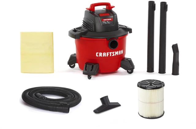 Main image of CMXEVBE17584 6 Gallon 3.5 Peak HP Wet Dry Shop Vacuum General Purpose Wet and Dry Vac with Filter, Dust Bag, Hose and Attachments for Home, Garage and Automotive Cleaning
