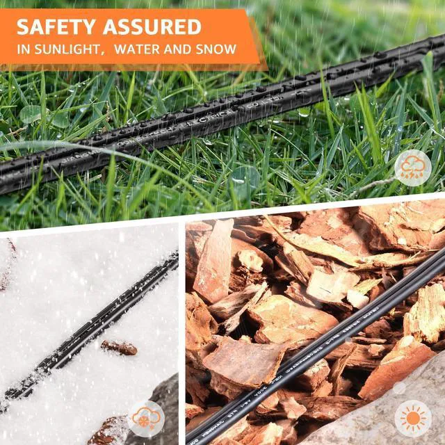 Alt view image 7 of 7 - 14/2 Low Voltage Landscape Wire 14 Gauge Pure Copper Wire, 100 FT Pure Copper, Direct Burial, ETL Listed, Weatherproof, High Conductivity, 14 Gauge 2 Conductor for Outdoor Landscape Lighting