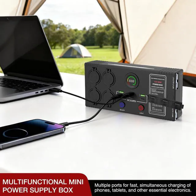 Alt view image 4 of 7 - Mini Power Box 12V/24V DC Distribution Box Plug & Play Multi Ports Compact 2 Anderson, 3 USB, 3 USB-C, 4 Cig Sockets Perfect for Outdoors Camping Fishing RV 4Wd Caravans Emergency