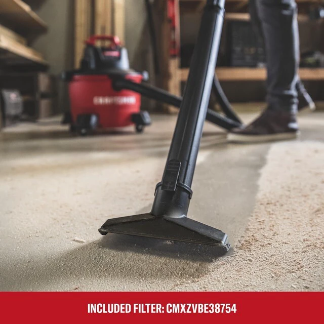 Alt view image 6 of 7 - CMXEVBE17584 6 Gallon 3.5 Peak HP Wet Dry Shop Vacuum General Purpose Wet and Dry Vac with Filter, Dust Bag, Hose and Attachments for Home, Garage and Automotive Cleaning