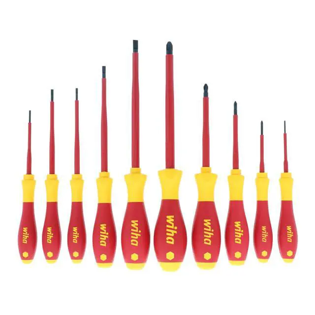 Alt view image 3 of 6 - 32093 10 Piece Insulated SoftFinish Screwdriver Set 1000V VDE certified, SoftFinish cushion grip, precision machined tips, tested to 10,000 volts, Germany - Phillips Head Screwdrivers