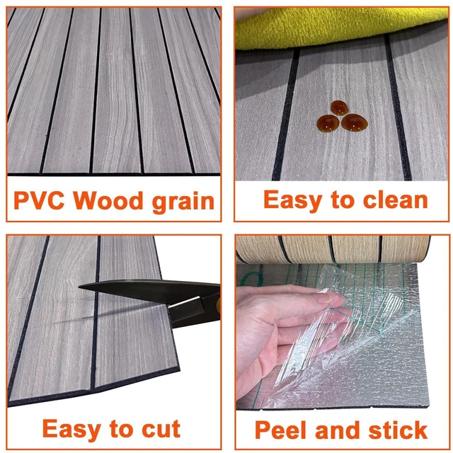 Alt view image 6 of 7 - Peel and Stick PVC Slat Wall Panel 236"x15.75" Self-Adhesive Thick Faux Grey Wood Grain Wallpaper Panel 3D Soundproof Wall Panels for Walls & Ceilings
