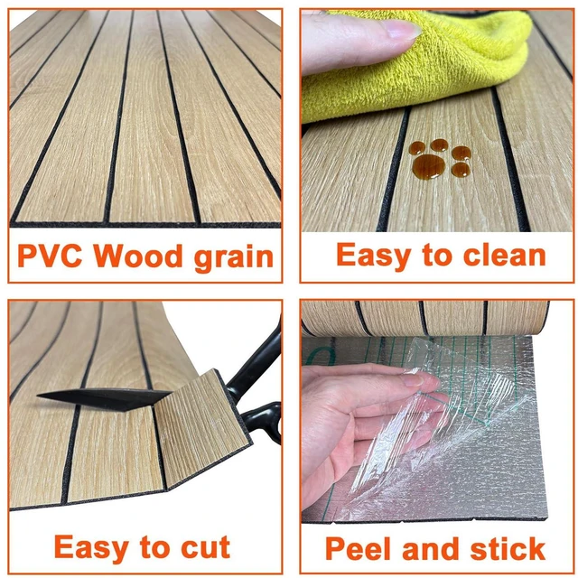 Alt view image 6 of 7 - Peel and Stick PVC Slat Wall Panel 236"x15.75" Self-Adhesive Thick Faux Oak Wood Grain Wallpaper Panel 3D Soundproof Wall Panels for Walls & Ceilings
