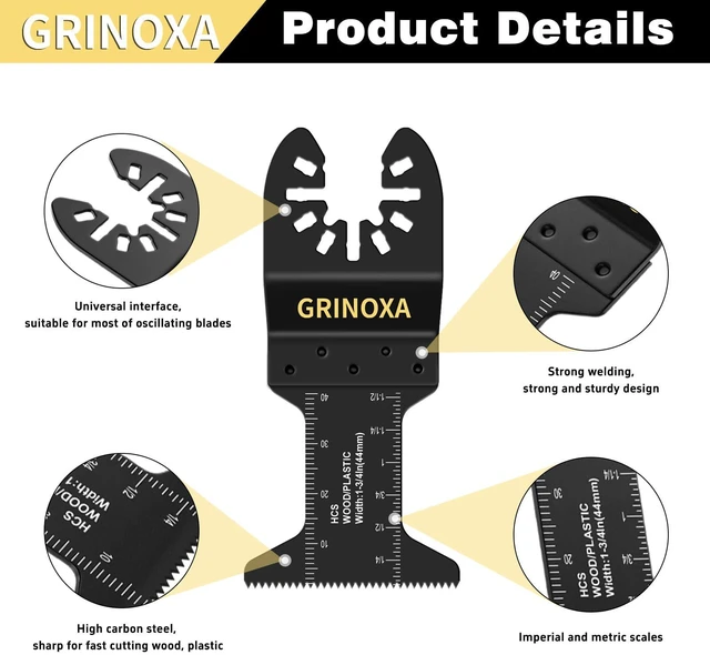 Alt view image 3 of 7 - 200PCS Multitool Blades, Titanium Oscillating Saw Blades for Wood Plastic Metal Oscillating Tool Blades Quick Release Universal Multi Tool Blades Kit Compatible with Dewalt Ryobi Milwaukee Rockwell