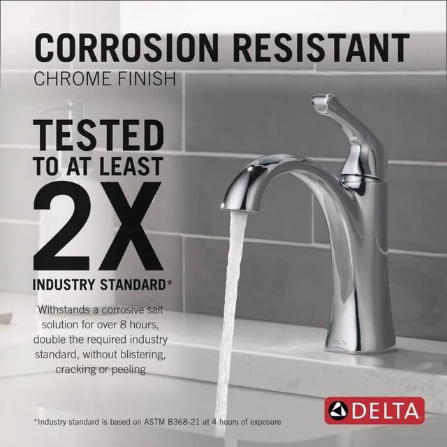 Alt view image 2 of 7 - Arvo Chrome Bathroom Faucet 1 Hole, Single Hole Bathroom Sink Faucet for Vanity, Push-Pop Drain Assembly, Chrome 15840LF