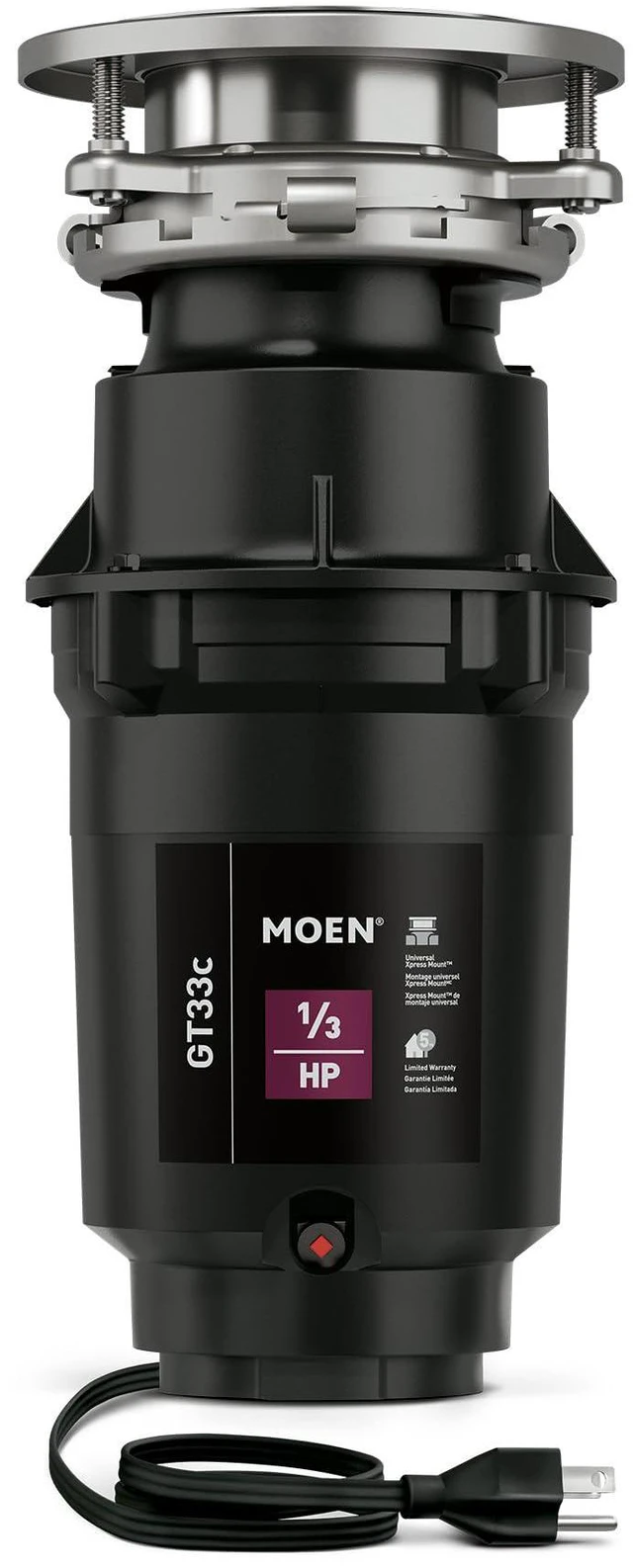 Main image of GT33C Lite Series 1/3 Horsepower Continous Feed Garbage Disposal featuring Fast Track Technology, Power Cord Included