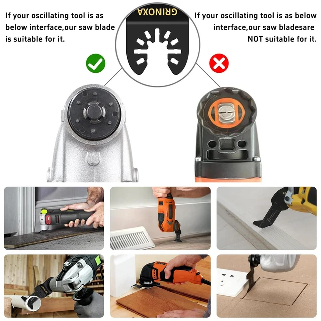 Alt view image 7 of 7 - 200PCS Multitool Blades, Titanium Oscillating Saw Blades for Wood Plastic Metal Oscillating Tool Blades Quick Release Universal Multi Tool Blades Kit Compatible with Dewalt Ryobi Milwaukee Rockwell
