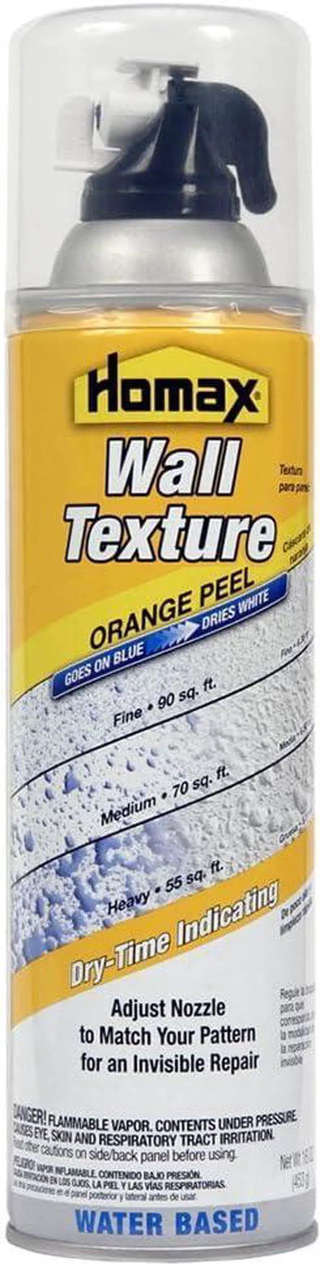 Main image of 41072040969 Wall Texture Goes On Blue/Dries White, 16 oz, Orange Peel, Water Based Aerosol Wall Texture, Pack of 6