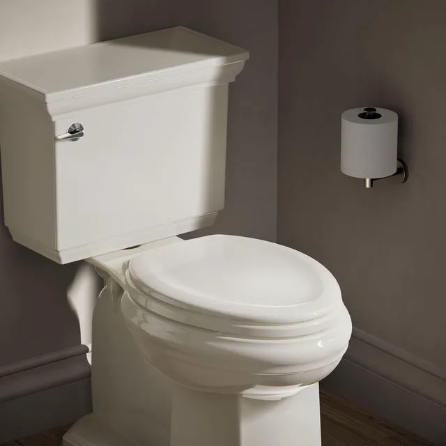 Alt view image 2 of 7 - Stonewood Quiet-Close, Elongated Toilet Seat Soft Close, Durable Wood, Easy Installation, Universal Fit, Home Essentials, Biscuit Finish, K-20466-96