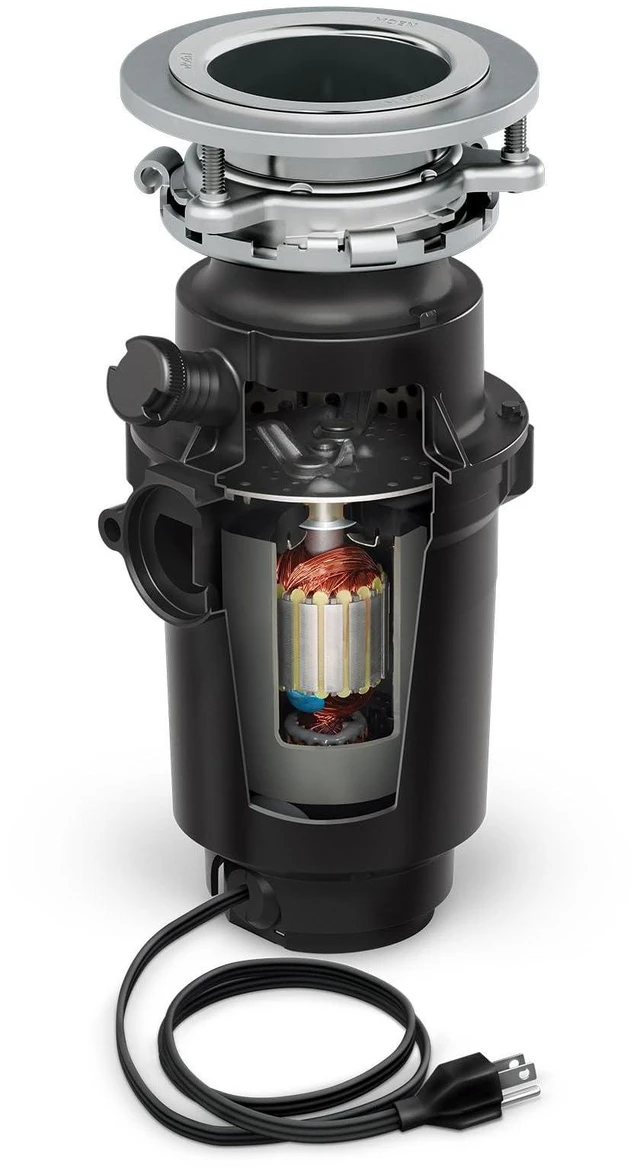 Alt view image 2 of 7 - Prep Series Disposer 1/2 Horsepower Continuous Feed Garbage Disposal featuring Fast Track Technology, Power Cord Included, GT50C