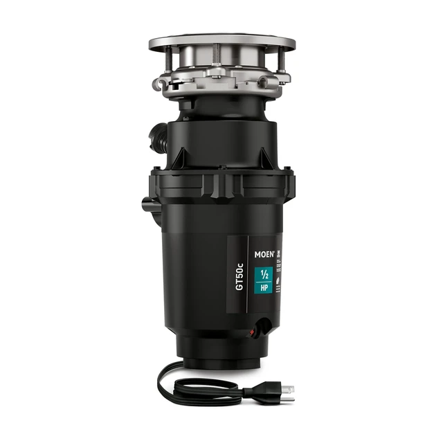Alt view image 4 of 7 - Prep Series Disposer 1/2 Horsepower Continuous Feed Garbage Disposal featuring Fast Track Technology, Power Cord Included, GT50C