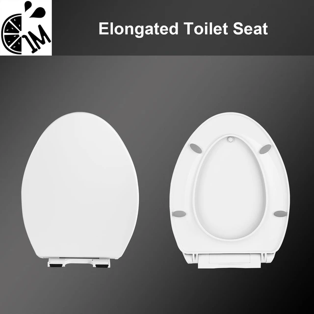 Alt view image 5 of 6 - Family Toilet Seat, Patented Slow Close & Quick Releasing Technology, Anti-Wiggling, Easy to Install and Clean, Standard Elongated with Adult Seat Only (1 Piece)