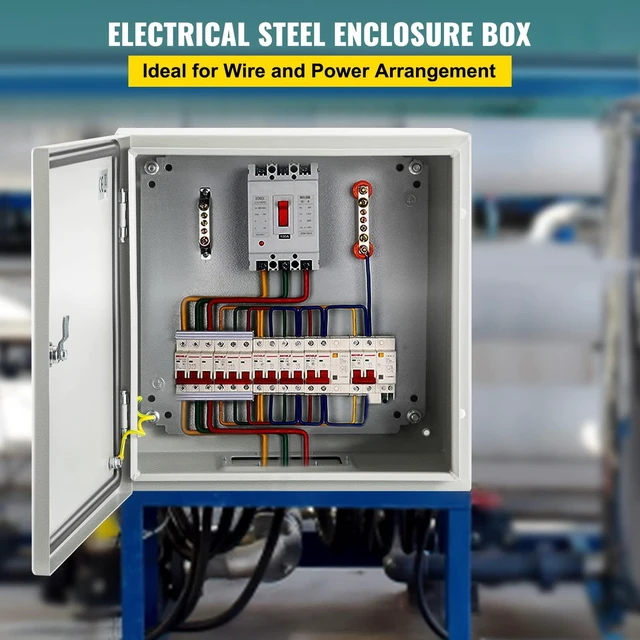 Alt view image 2 of 7 - NEMA Steel Enclosure, 20 x 20 x 6'' NEMA 4X Steel Electrical Box, IP66 Waterproof & Dustproof, Outdoor/Indoor Electrical Junction Box, with Mounting Plate