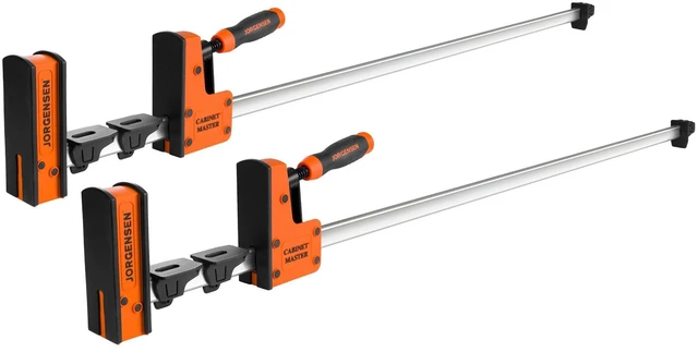 Main image of 36-Inch Parallel Bar Clamps Set, 2200 lbs Load Limit, 2-Pack Heavy-Duty Wood Clamps, Cabinet Master Bar Clamps for Woodworking Glue-Up, Quick Release, Spreader Function