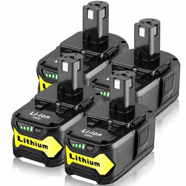 Main image of 4 Packs Upgraded 6000mAh P108 Replacement for Ryobi 18V Battery, Compatible with Ryobi 18V ONE+ System Cordless Power Tools and Charger