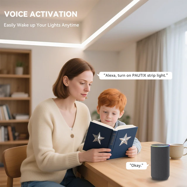 Alt view image 4 of 7 - CCT COB LED Strip Light White Tunable 6400LEDs,CRI90+ 32.8ft/10m Dimmable 2700K-6500K 24V LED Tape Lights Kit,Work with Alexa/Google Assistant,for Under Cabinet Bedroom Kitchen DIY Lighting