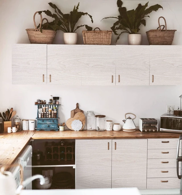 Alt view image 2 of 7 - White Wood Wallpaper Wood Grain Contact Paper for Cabinet23.6393 Natural Wood Grain Texture,Vinyl Waterproof Countertop Drawer,Self-Adhesive Wallpaper for Kitchen Funiture Easy Install/Clean