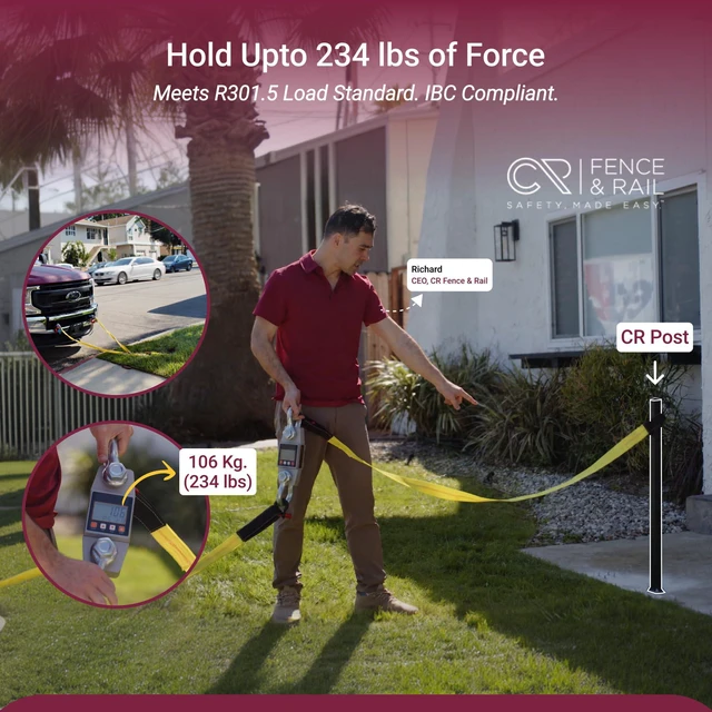 Alt view image 7 of 7 - CR Fence & Rail Handrails for Outdoor Steps & Indoor Stair Railing Kit, 1-2 Steps Safety Hand Rail for Porch & Deck (Pack of 2)