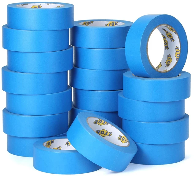 Main image of 20 Rolls Blue Painters Tape 1.41 inch Wide Paint Masking Tape 55 Yds