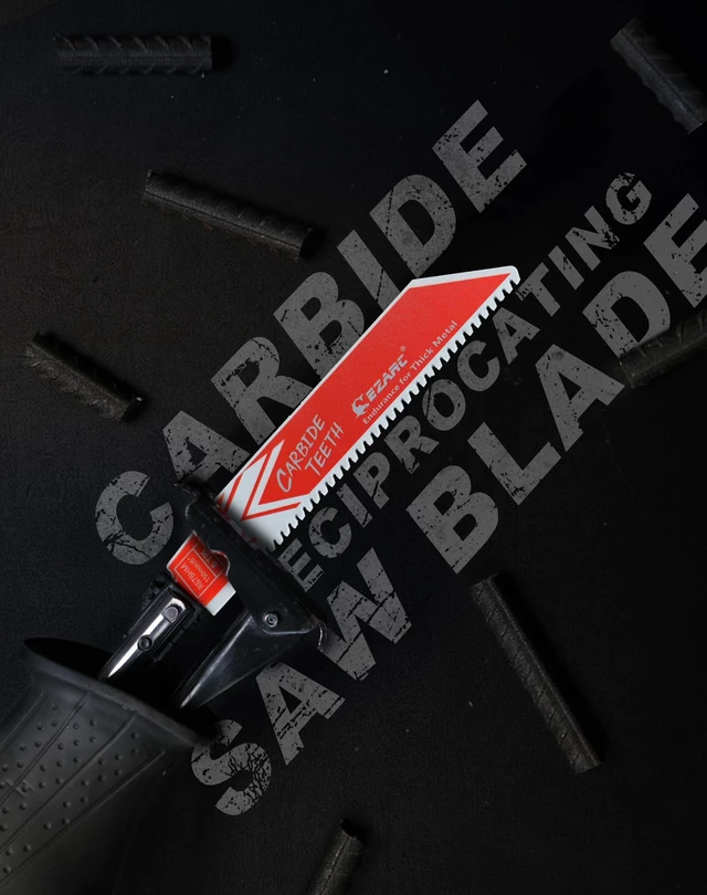 Alt view image 5 of 7 - Carbide Reciprocating Saw Blades, 6-Inch 8TPI, Thick Metal, 10-Pack Carbide Teeth, Up to 50x Longer Life Than Bi-Metal, Cuts Cast Iron, Alloy Steel, Stainless Steel, Rebar, Car Beams