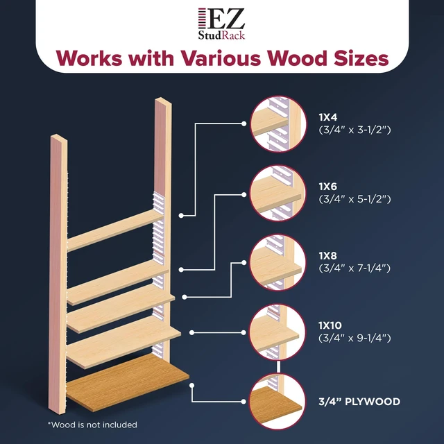 Alt view image 4 of 7 - Shelf Bracket - Shelf Brackets for Wall - Wall Mount Shelf - Floating Shelf Hardware - Shelving Brackets for Home - Garage Shelf Brackets - Wood Not Included - 32 Pack (16 Pair) White